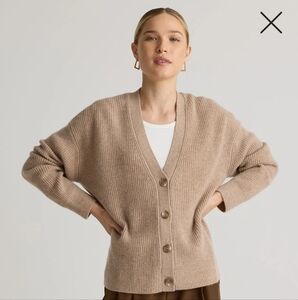 Quince Mongolian Cashmere Fisherman Cropped Cardigan Sweater